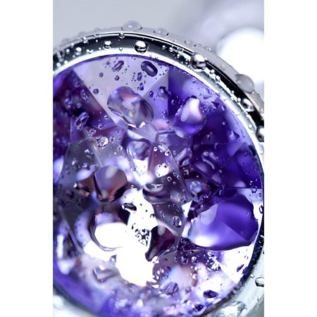 Anal plug with the Toyfa Metal rhinestone, silver, amethyst, 7 cm, d = 2.8 cm-10