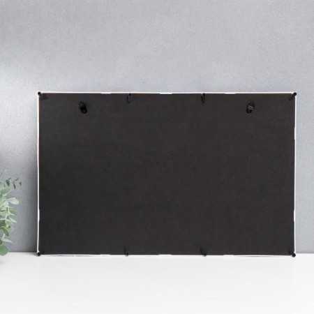Photo frame plastic in 6 photos 10x15 cm "flat" white 44x27.5 cm-2
