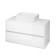 The built -in sink Cersanit Crea 50, on the countertop, with 1 hole for the mixer, white