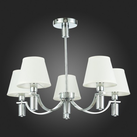 Suspended EVOLUCE lamp. SLE111303-05. Monza. 5x40 watts, E14, 69x69x24.5 cm, chromium color-3