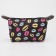 Cosmetic bag with lightning, black color