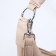 Lurch bag with lightning, external pocket, long belt, beige color