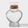 A set of glass jars for bulk products with a cork cover of the Parfa. Heart ", 85 ml, 6.8 × 7.5 cm, 12 pcs