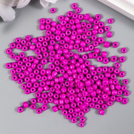 Round beads 6/0 "Fiolet Neon" 20 g