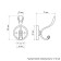 Furniture hook Cappio Vintage, two -rod, black