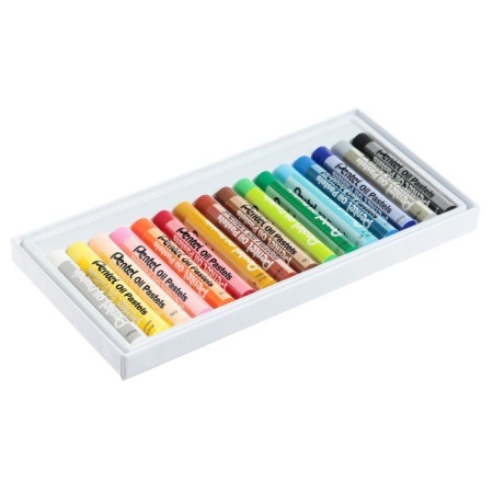 Oil pastel, 16 colors, Pentel, 8/60 mm, in cardboard-1