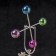 The pendulum "sphere" from 4pcs batteries. AA 22x10.5x10.5 cm