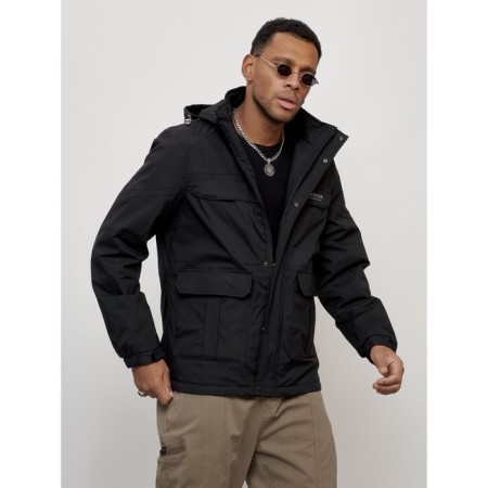 Sports male jacket, size 54, black color-8