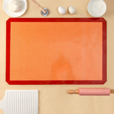 Reinforced rug of delyan, silicone, 60 × 40 cm, orange color-1