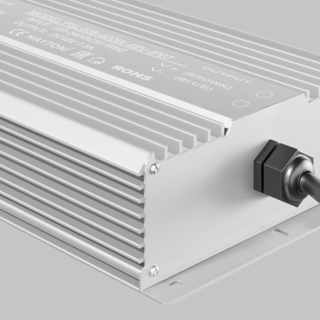Technical PSL008-400W-48V-IP67 Power Supply Magnetic, 235x120x45 mm, 400W, silver color, silver power supply-1
