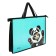 Folder with A4 handles, 335 x 235 x 55 mm, plastic, handle, calligrata "cat panda"