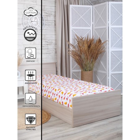 Baby sheet "Firefighters", size 90x200 cm