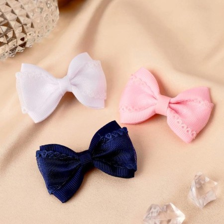 Hair clamp "First -grader" Baltic with a net, 5.5 cm, mix