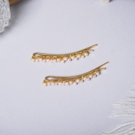 Invisibility for hair "Liberty" (set 2 pcs) luxury, 6 cm, gold-1