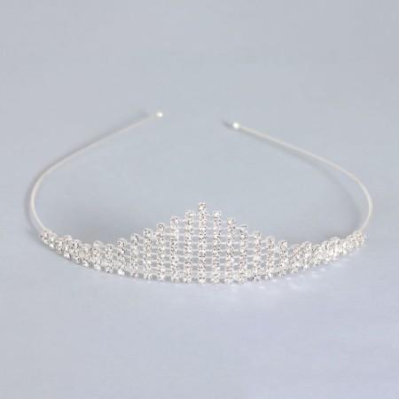 Hair diadem "scattering" crown, 3.5 cm, silver-1