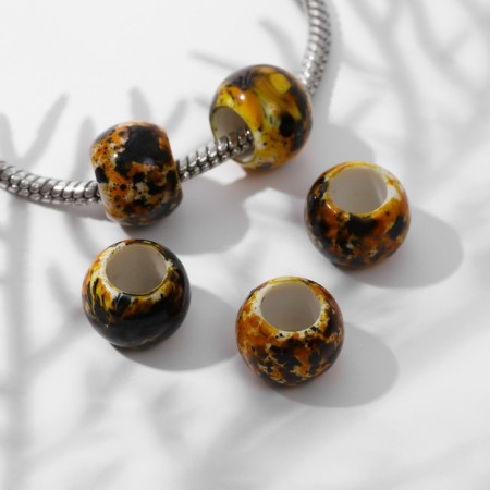 Bead "Paints", 1.1 × 0.8, brown color-1