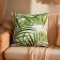 Decorative pillowcase 40x40 cm, tropics, green color, 100% cotton