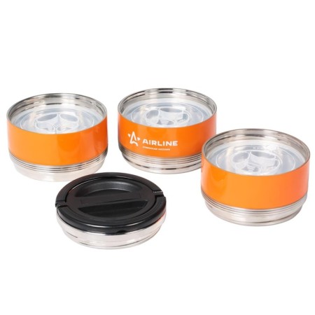 Airline thermos, lunch box for food with a handle, stainless steel 304, 3 containers, 2.1 l-3
