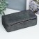 Casket to the leatherette for jewelry "Small squares. Black silver" 6x9.8x18.5 cm