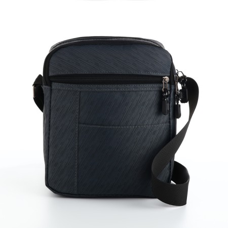 Men's bag 20*8*23, 2 Otv on a zipper, n/k, gray-1