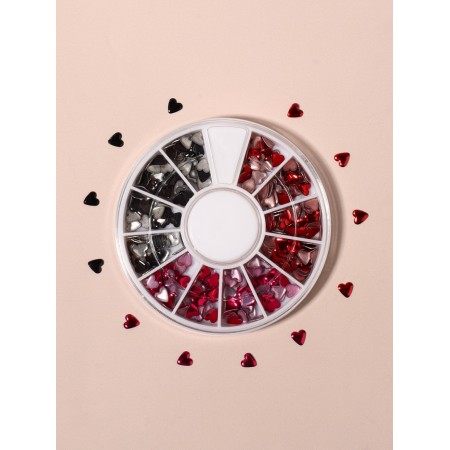 Decorative elements for decor, voluminous, 12 cells, black/pink/red color-4