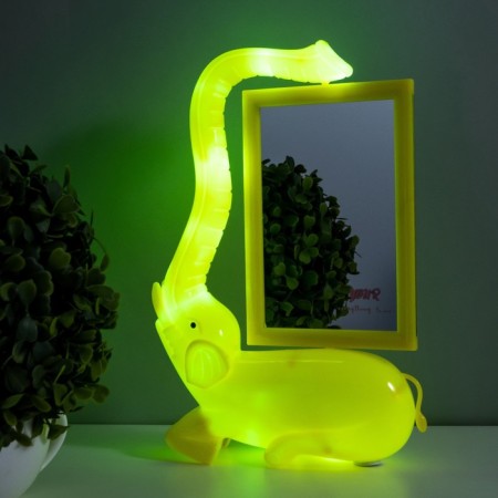 Table lamp with a photo frame, mirror "Elephant" LED 5W USB RGB yellow 17x6.5x28 cm Risalux-3
