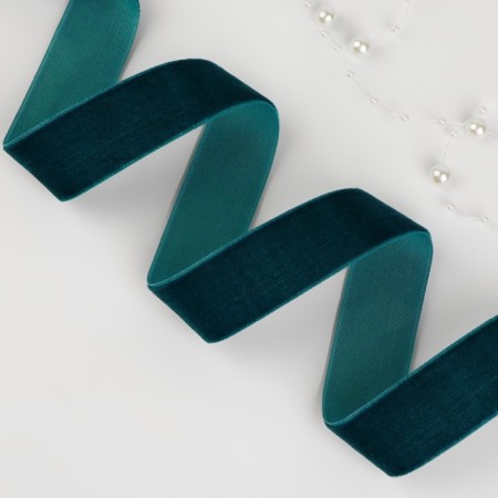 Velvet tape, 25 mm, 18 ± 1 m, emerald color No. 72-1
