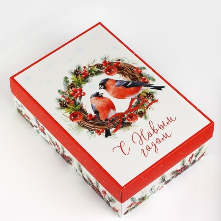 Folding box "Bullfinchi", 30 x 20 x 9 cm, new year-1