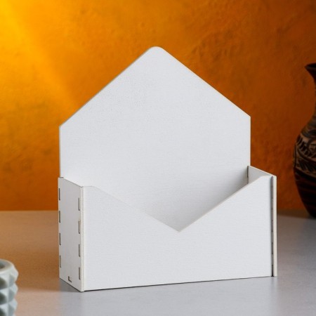 Kashpo wooden 18 × 6 × 20 cm envelope Radada "Complete", white give beautifully