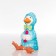 Garden figure "Duckling in a cloak" Blue, 41x39x53cm
