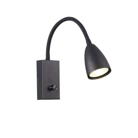 Wall lamp GU10, 1x3W, 6x24 cm, black color