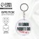 Acrylic keychain with a joke "My strength is not", Diam. 6 cm