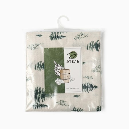 Sheet for the bath "Christmas trees" 150x180 cm, cotton, waf. canvas-4
