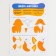 Set for creating a toy made of felt "foxes", with perforation and filler