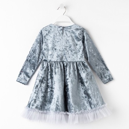 Платье для девочки нарядное KAFTAN "Куколка", серо-голубой, рост 86-92, р.28-9