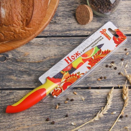 Kitchen knife with anti -wagoning coating of the “fruits” shares, blade 12 cm-4