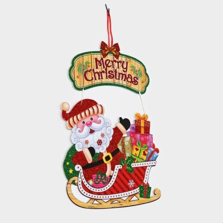 Decorative decoration (suspension) "Santa Claus on the sled" 43.5x30.5 cm-2