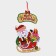 Decorative decoration (suspension) "Santa Claus on the sled" 43.5x30.5 cm