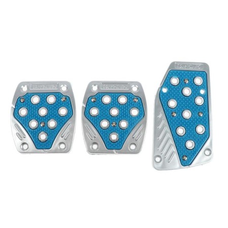 Cartage pedals, anti -excaning, set 3 pcs, blue