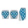 Cartage pedals, anti -excaning, set 3 pcs, blue