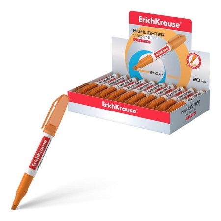 Erichkrause Visioline V-11 Mini, 0.6-4.0 mm, water-based ink, orange neon