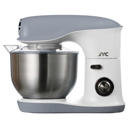 Mixer JVC JK-MX510, Planetary, 1200 W, 5.2 l, 6 speeds, 3 nozzles, white with gray