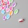 Beads for creativity plastic "Heart in oval" Mix set 20 g 1.3x1x0.5 cm