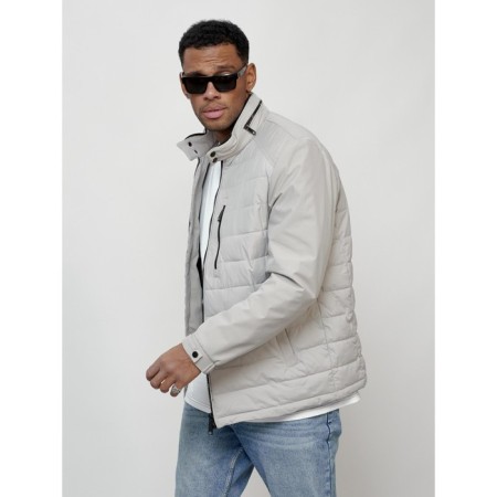 Male spring jacket, size 50, light-gray color-6
