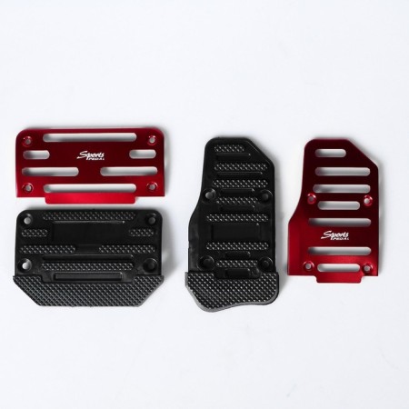 Cartage pedals, anti -slip, red, set 2 pcs-3