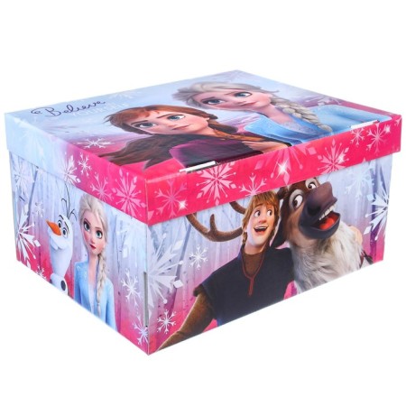 Gift box with a lid, folding, 31x25.5x16 cm, cold heart-3