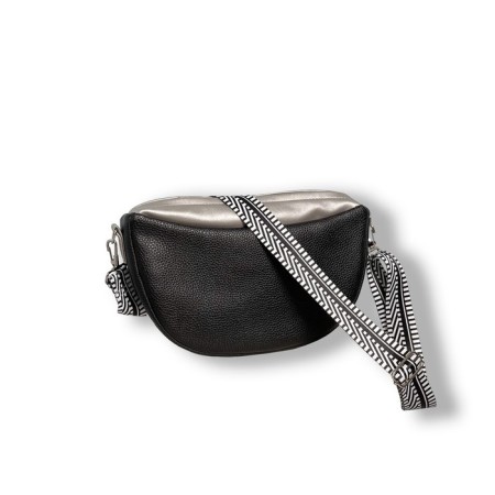 Women's bag Afina Black-Serebly with belt-1