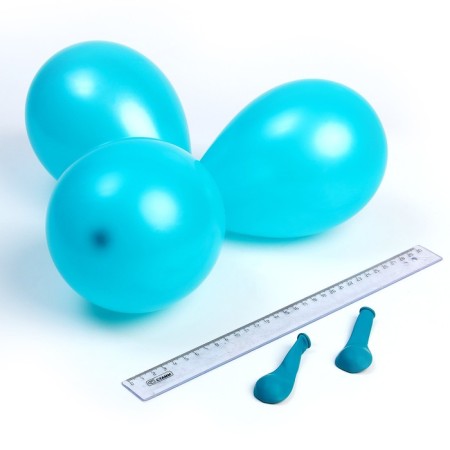 Shar Latex 5 ", pastel, set of 100 pcs., Sea blue color