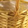 Wicker basket, 19x14x10/12x50cm, yellow
