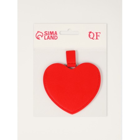 Mirror Heart (1) b/took 8.4*9.5cm/7.5*9cm leatherette/acrylic red package QF-4